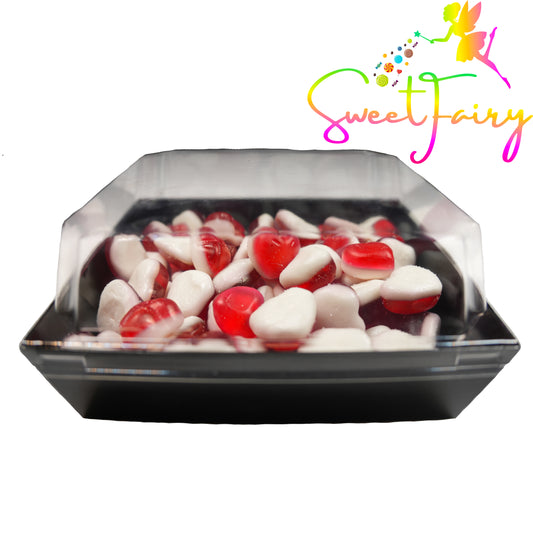 Jelly Red Gummy Hearts 300g Sweet Tub